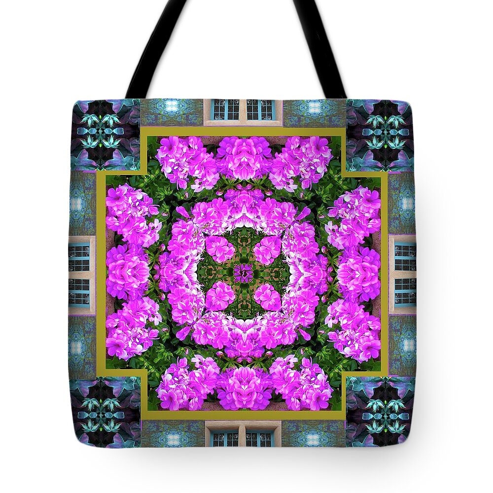 Flower Mandala Tote Bag featuring the photograph Garden Mandala by Feather Redfox