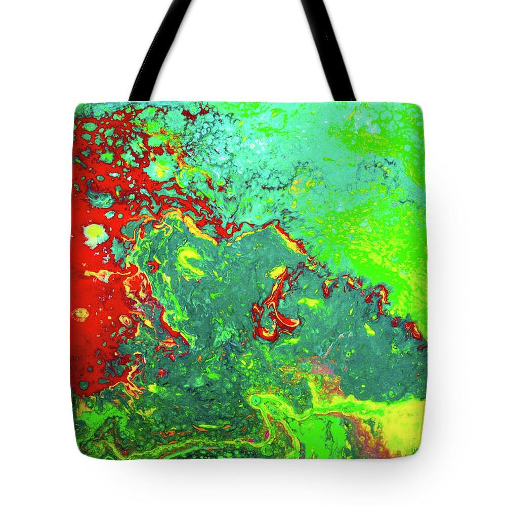 Garden Of Eden Tote Bag featuring the painting Garden Of Eden - Biblical Abstract Painting by Modern Abstract