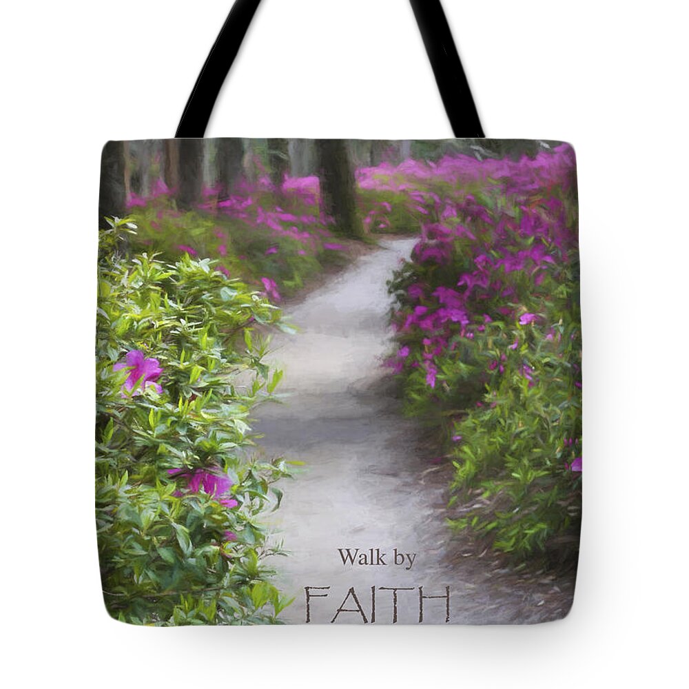 Landscape Photography Tote Bag featuring the photograph Garden Path by Mary Buck