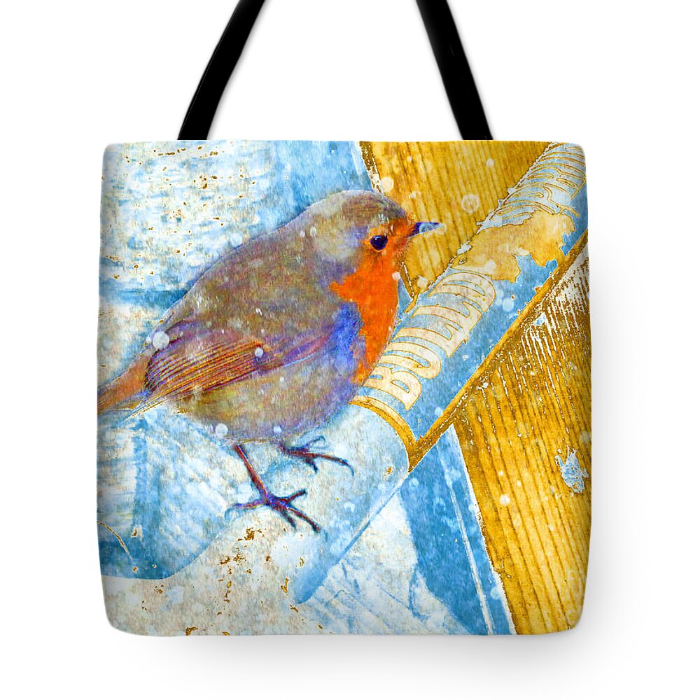 Robin Tote Bag featuring the photograph Garden robin by LemonArt Photography