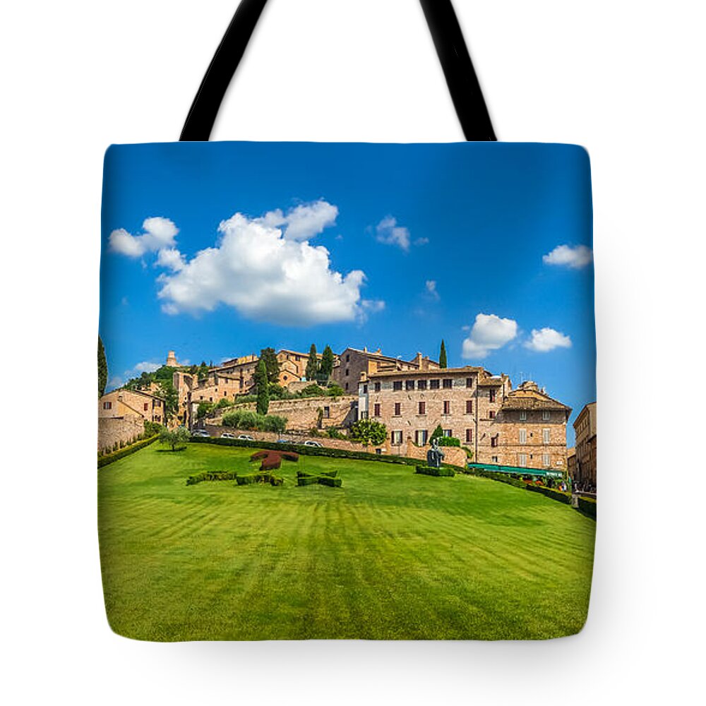 Abbey Tote Bag featuring the photograph Gardens of Assisi by JR Photography