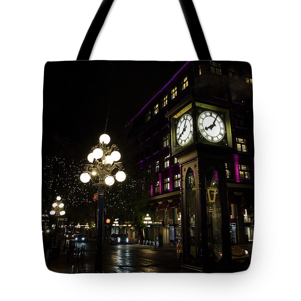 2016 Tote Bag featuring the photograph Gas clock in Vancouver by Agnes Caruso
