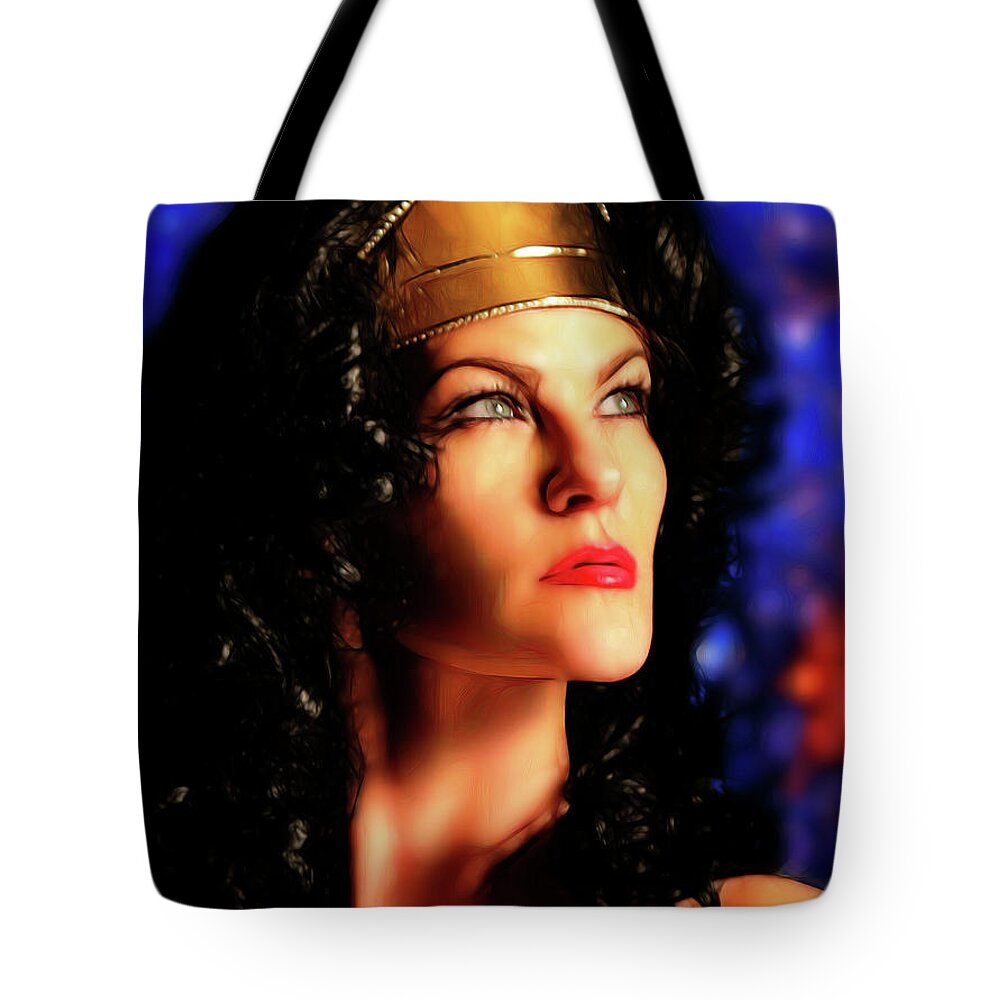 Wonder Woman Tote Bag featuring the photograph Gaze Of A Wonder Woman by Jon Volden