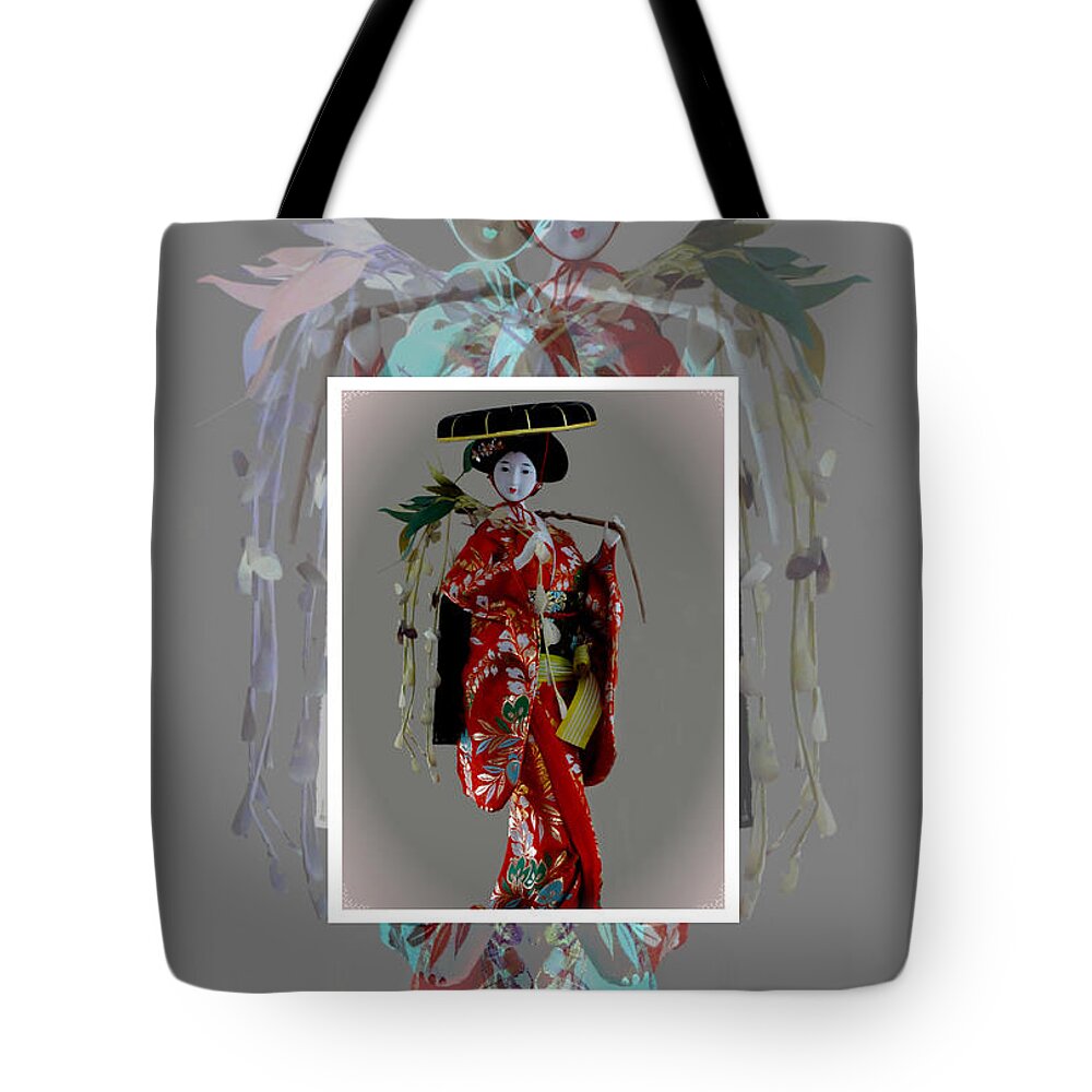 Geisha Tote Bag featuring the photograph Geisha Elegance II by Al Bourassa