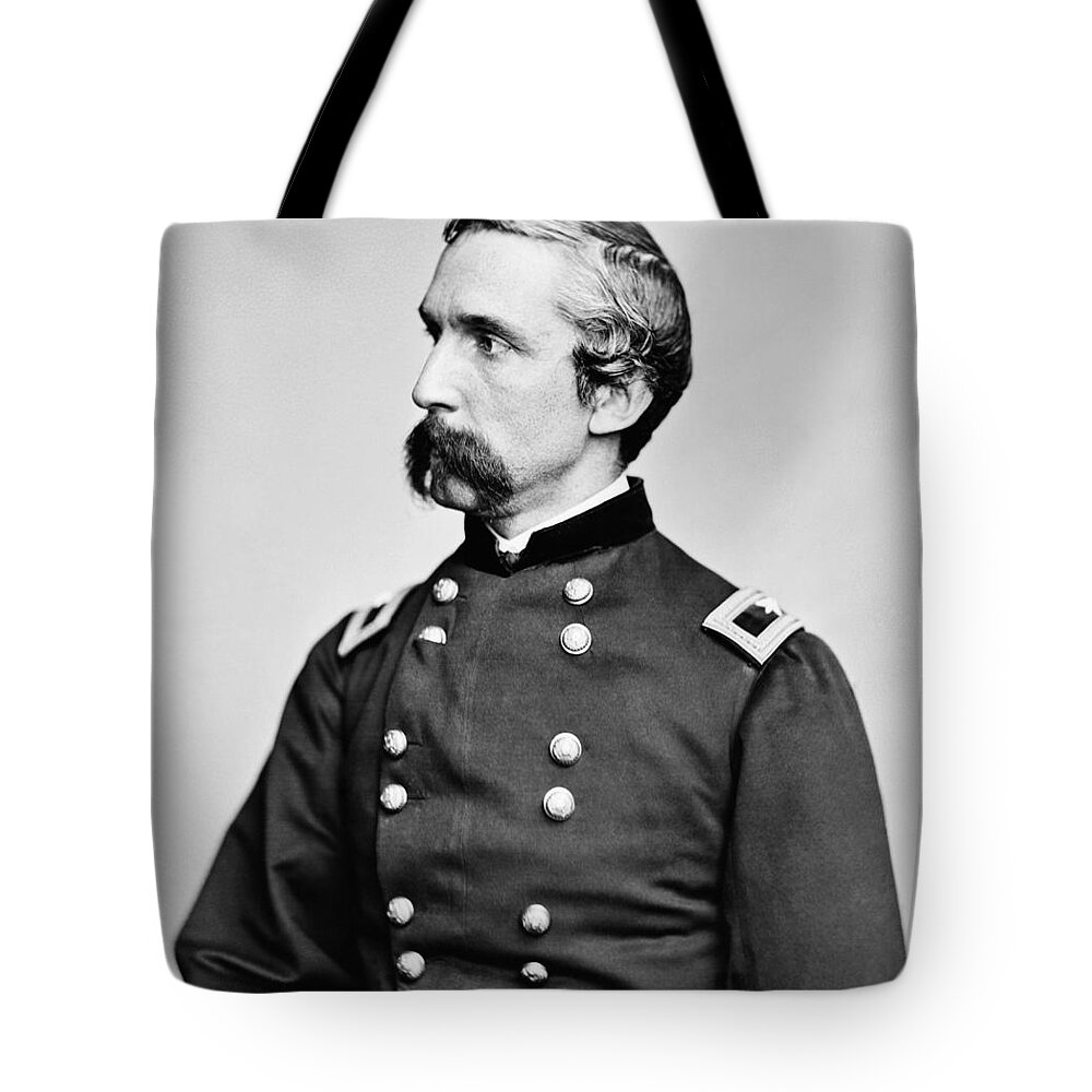 Joshua Lawrence Chamberlain Tote Bag featuring the photograph General Joshua Chamberlain by War Is Hell Store