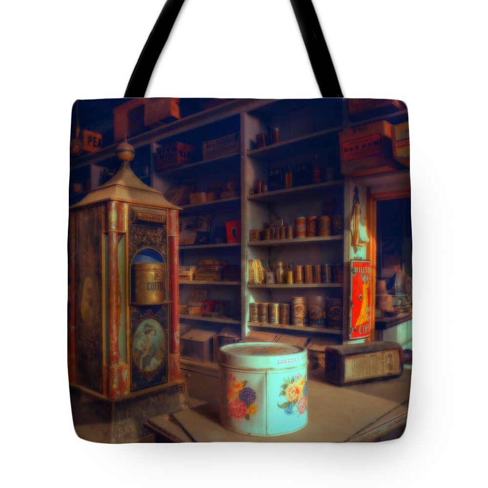 General Stores Tote Bag featuring the photograph General Store for Canvas by Lar Matre