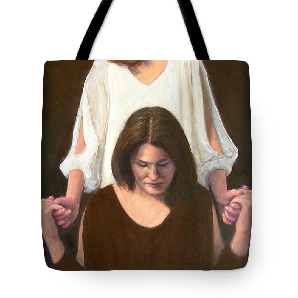 Realism Tote Bag featuring the painting Generations #3 by Donelli DiMaria