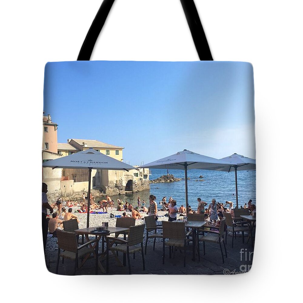 Cityscape Tote Bag featuring the photograph Genova, Boccadasse by Italian Art
