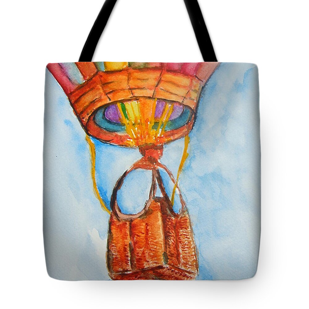 Fly Tote Bag featuring the painting Gentle Flight by Elaine Duras