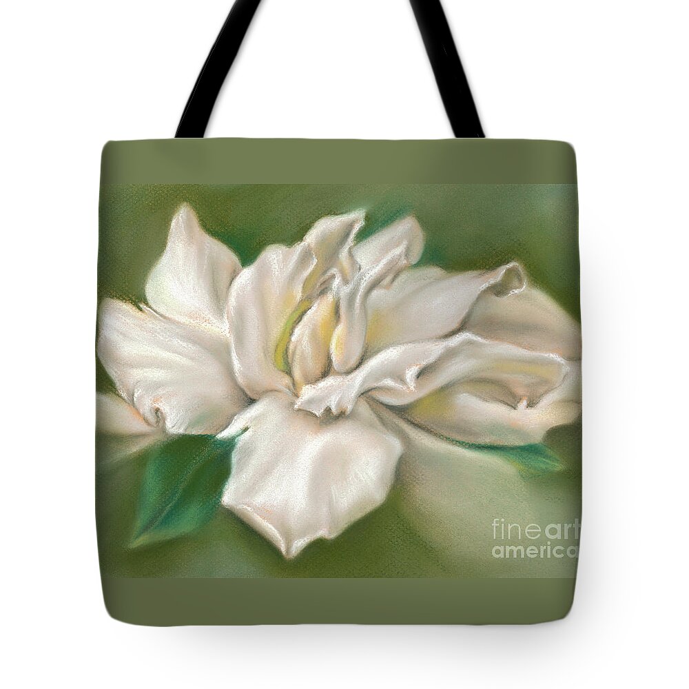Botanical Tote Bag featuring the painting Gentle Gardenia by MM Anderson