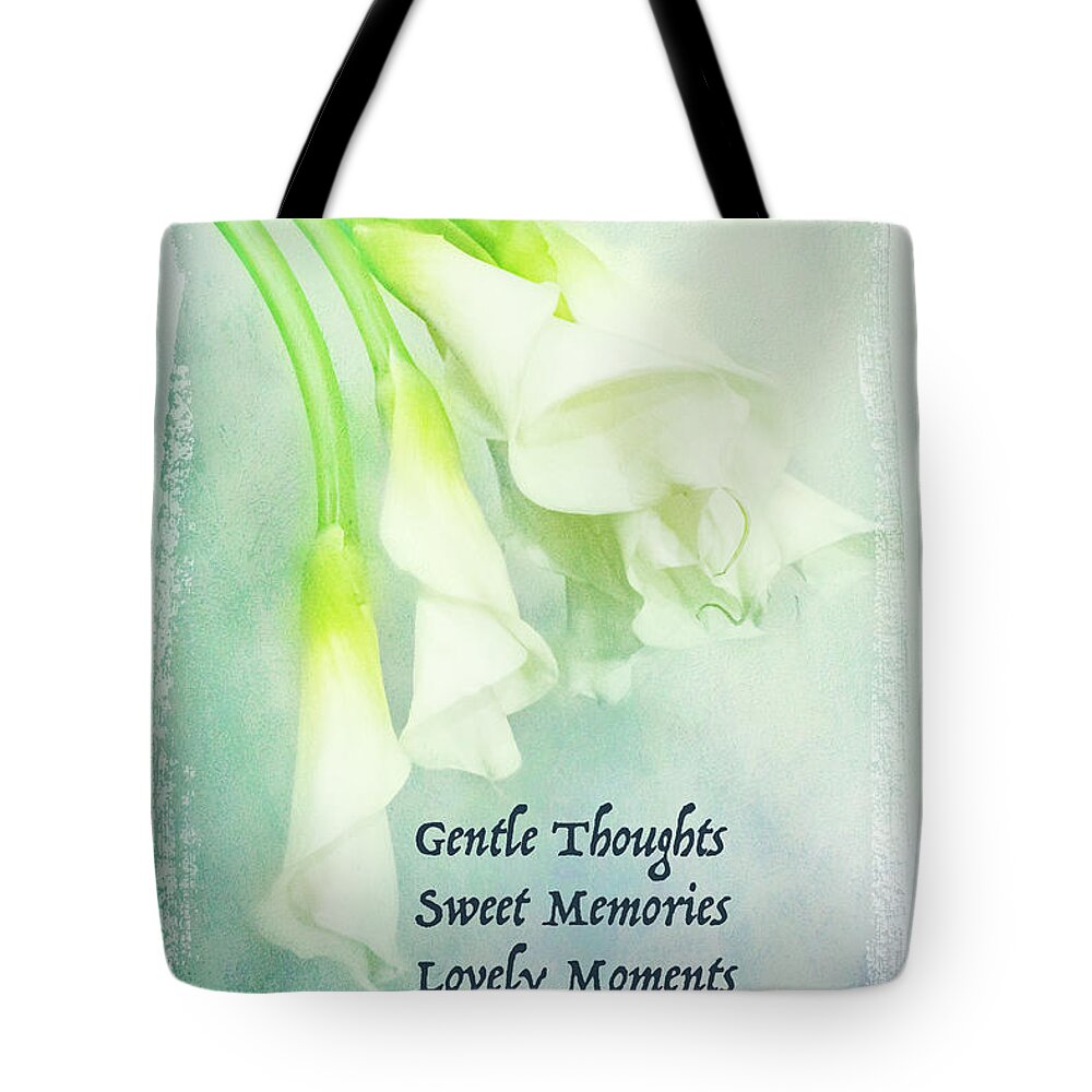 Calla Tote Bag featuring the photograph Gentle Thoughts by Marilyn Cornwell