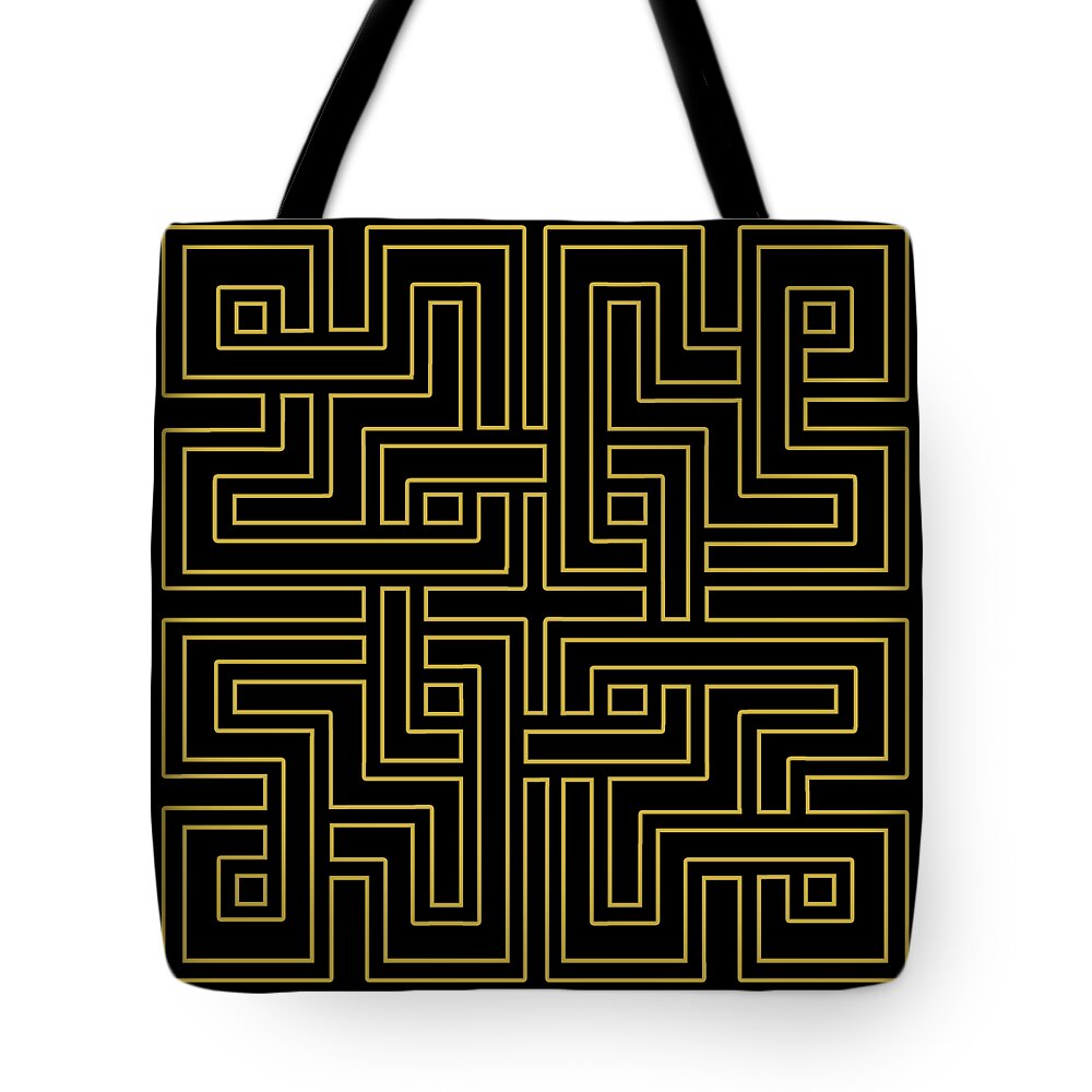 Geo Pattern 5 - Transparent Tote Bag featuring the digital art Geo Pattern 5 - Transparent by Chuck Staley