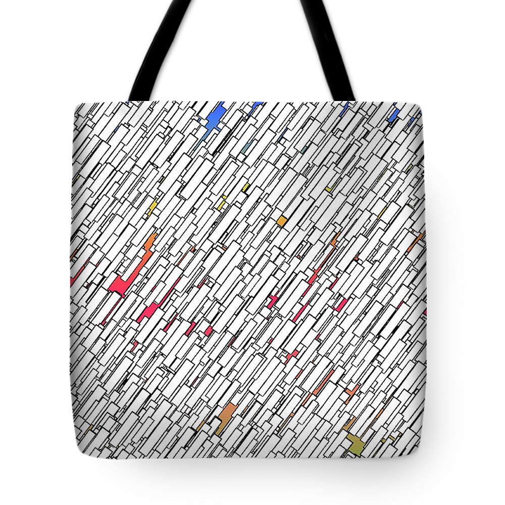 Rectangles Tote Bag featuring the digital art Geometric Abstract by Matthew Lindley