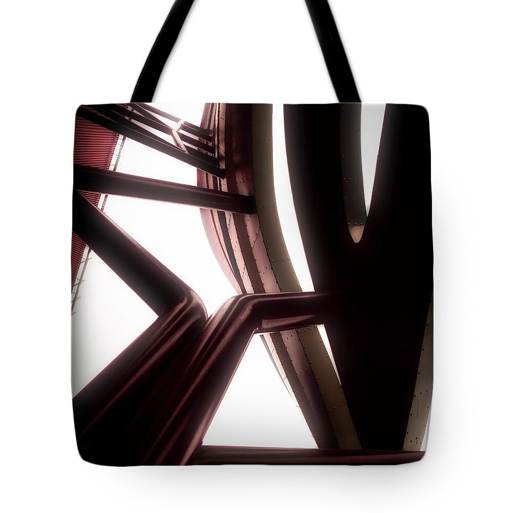 Architecture Tote Bag featuring the photograph Geometric Flow 7 by Mark David Gerson