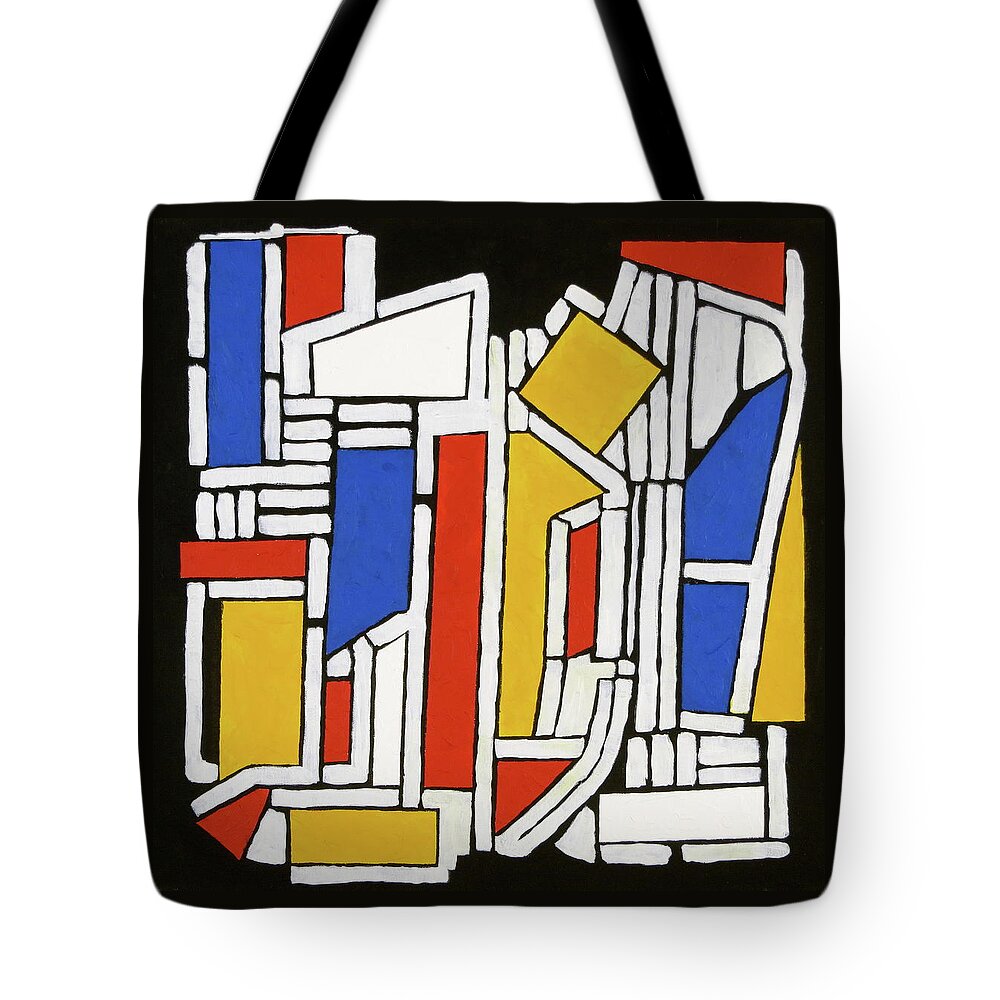 Abstract Acrylic Tote Bag featuring the painting Geometry 101 No. 2 by J Loren Reedy