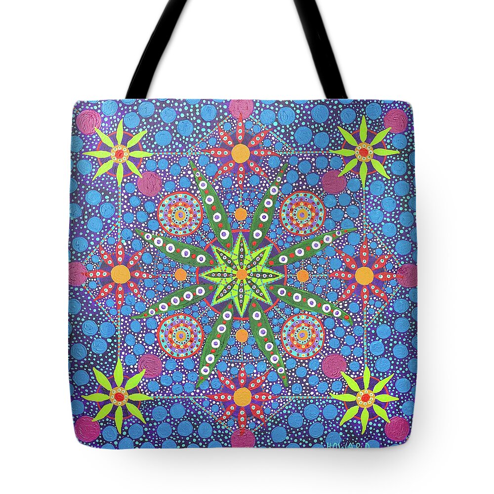 Ayahuasca Tote Bag featuring the painting Geometry of an Arkana by Howard Charing