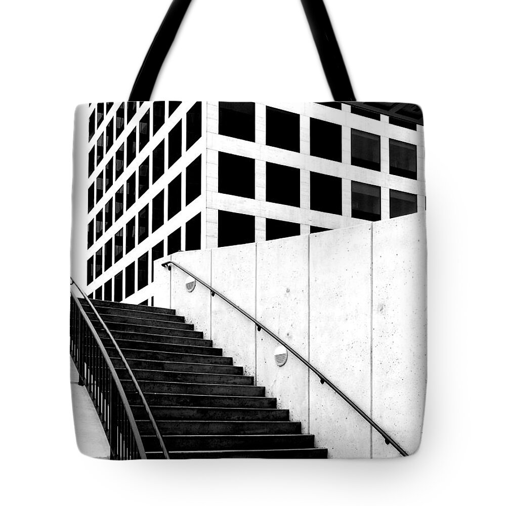Black And White Tote Bag featuring the photograph Geometry by Thomas Pipia