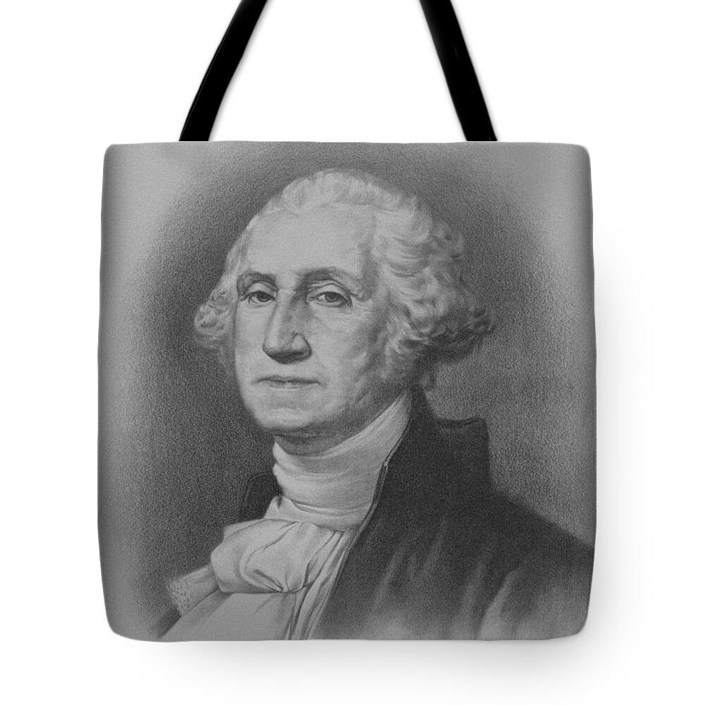 George Washington Tote Bag featuring the mixed media George Washington by War Is Hell Store
