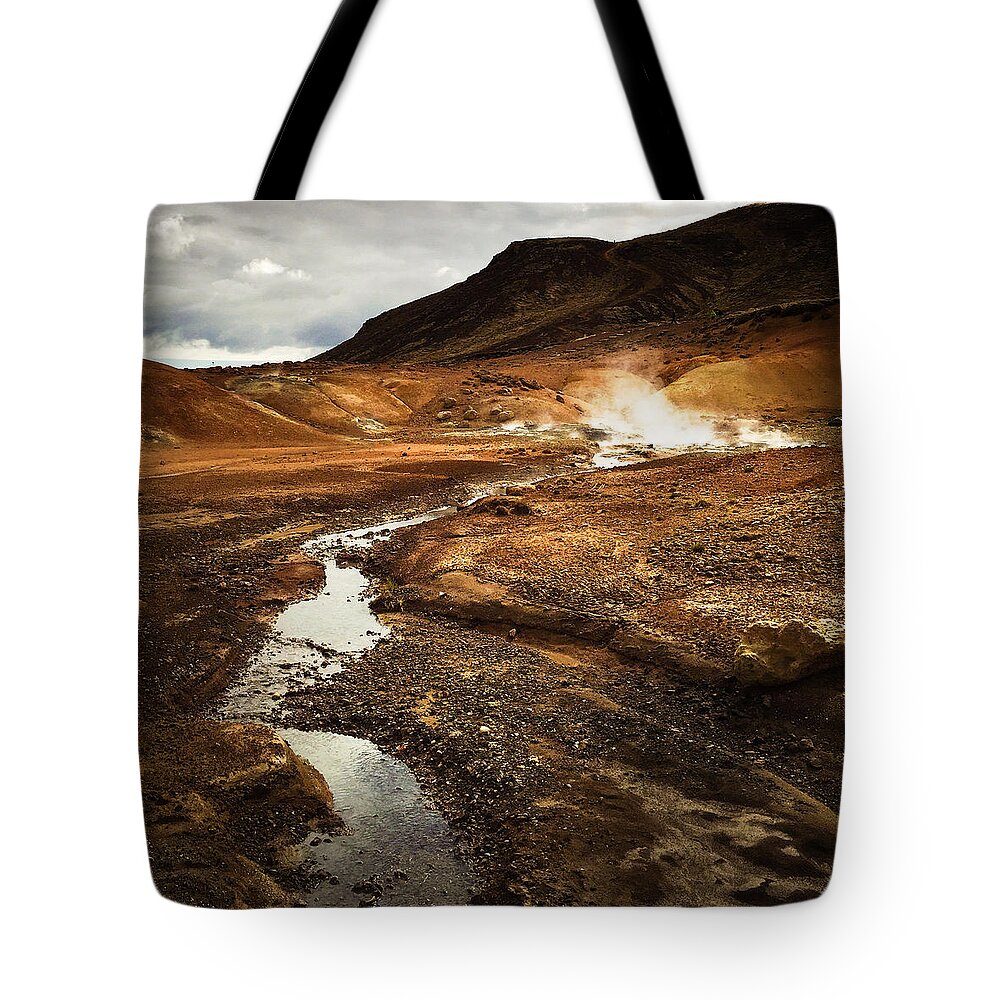 Iceland Tote Bag featuring the photograph Geothermal area Krysuvik in Iceland by Matthias Hauser