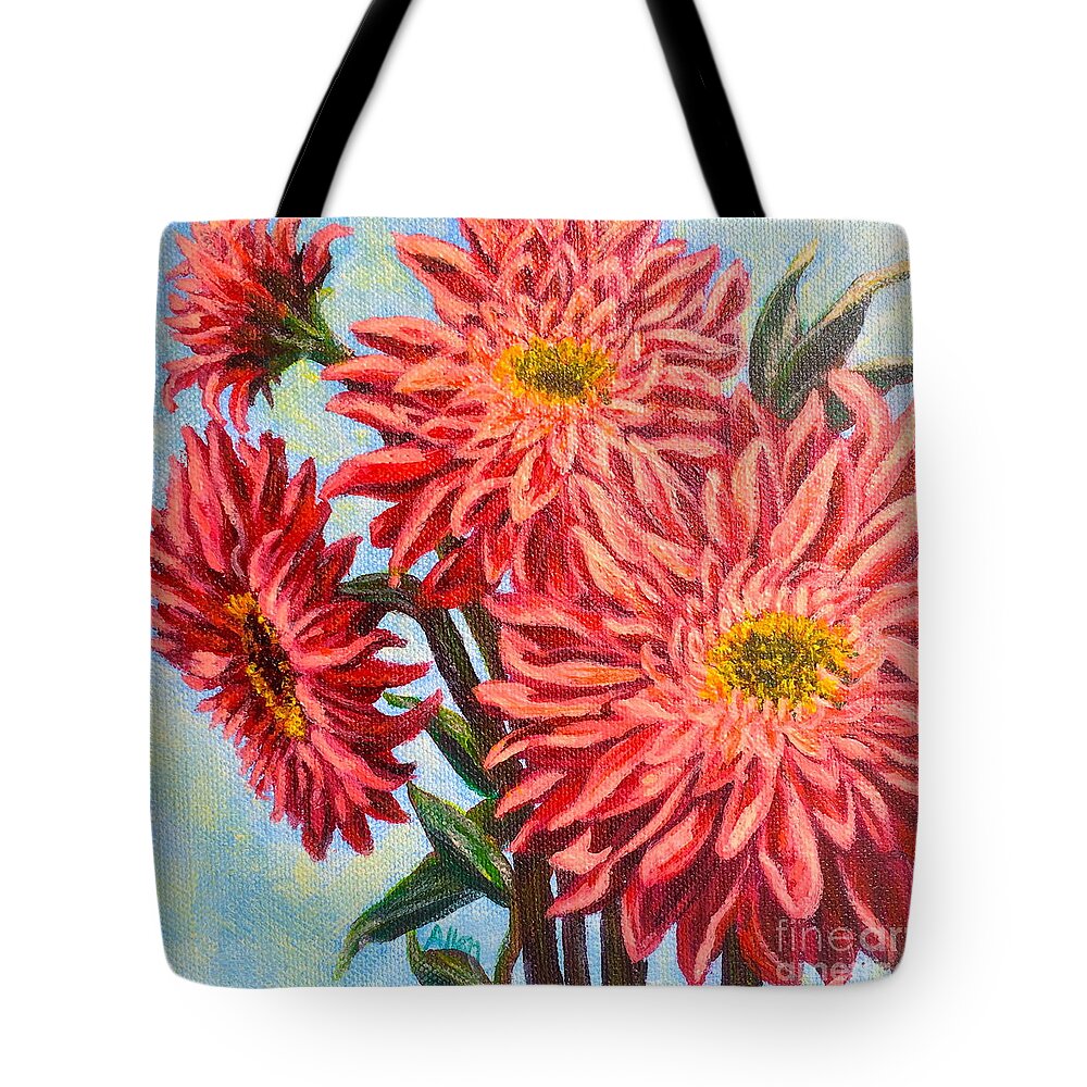 Gerbera Daisy Tote Bag featuring the painting Gerbera Daisy by Gail Allen