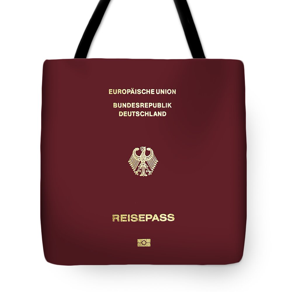 “passports” Collection Serge Averbukh Tote Bag featuring the digital art German Passport Cover by Serge Averbukh