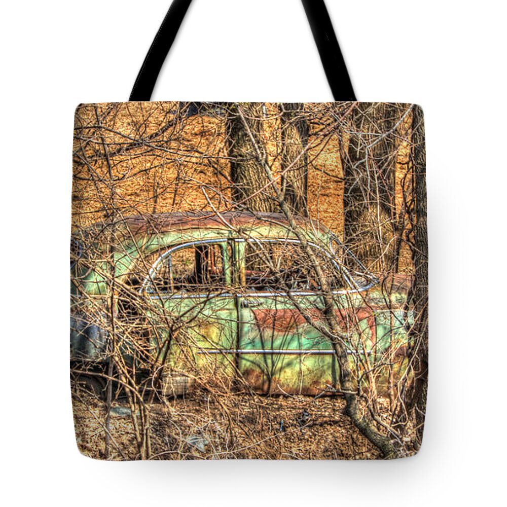 Car Tote Bag featuring the photograph Get Away Car by J Laughlin
