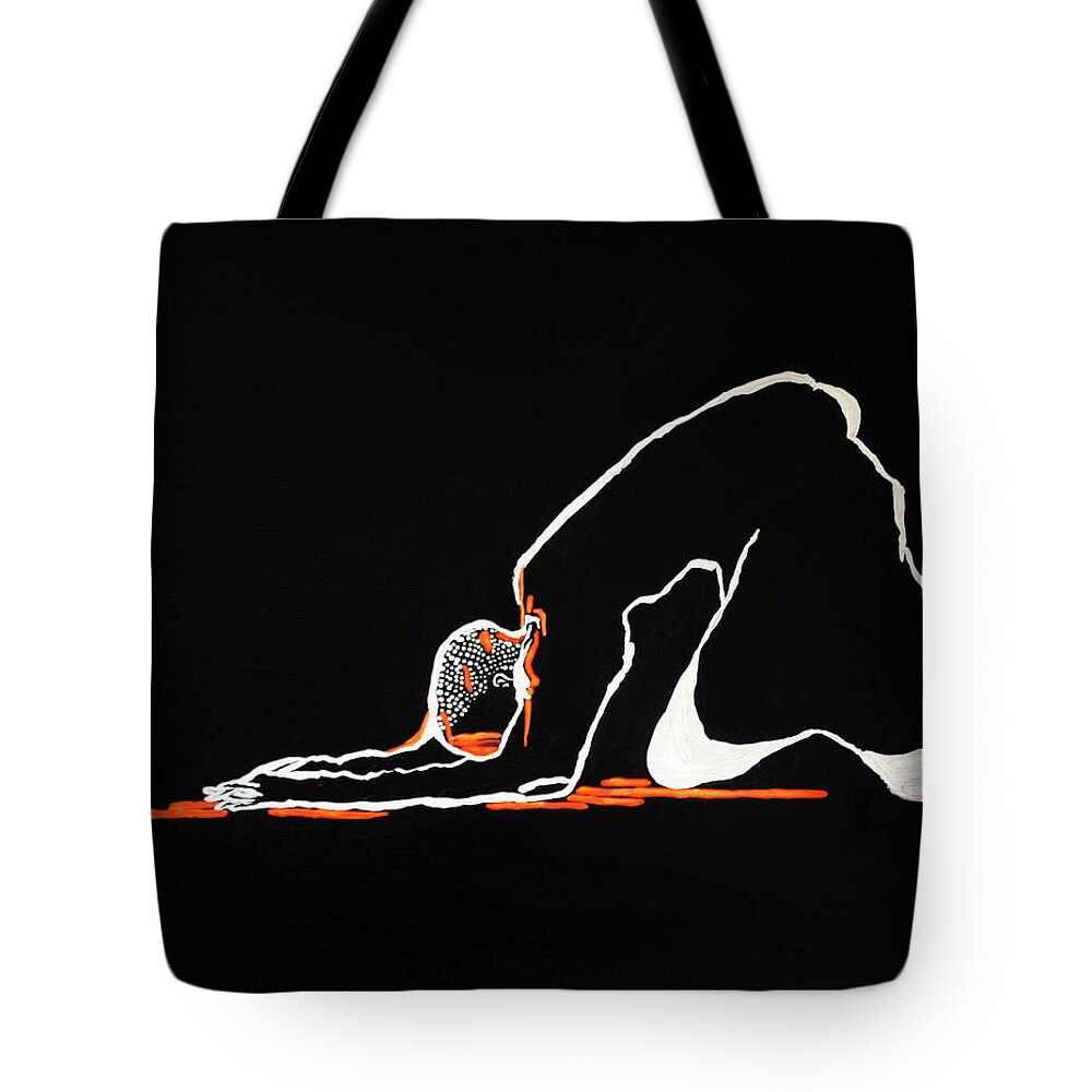 Jesus Tote Bag featuring the painting Gethsemanes Call by Gloria Ssali