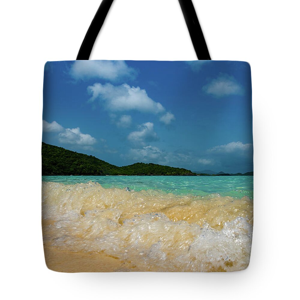 Ocean Tote Bag featuring the photograph Getting in by Greg Wyatt
