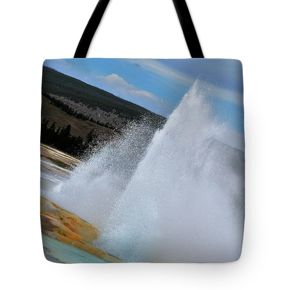  Tote Bag featuring the photograph Geyser by Michelle Hoffmann