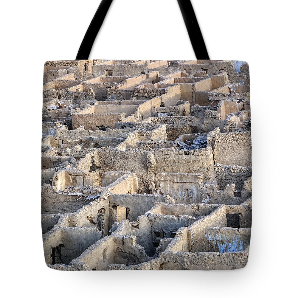 Umm El Howeitat Tote Bag featuring the photograph ghost city Umm el Howeitat - Egypt by Joana Kruse