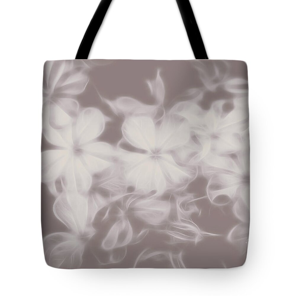 Ghost Tote Bag featuring the digital art Ghost Flower - Souls in bloom by Jorgo Photography