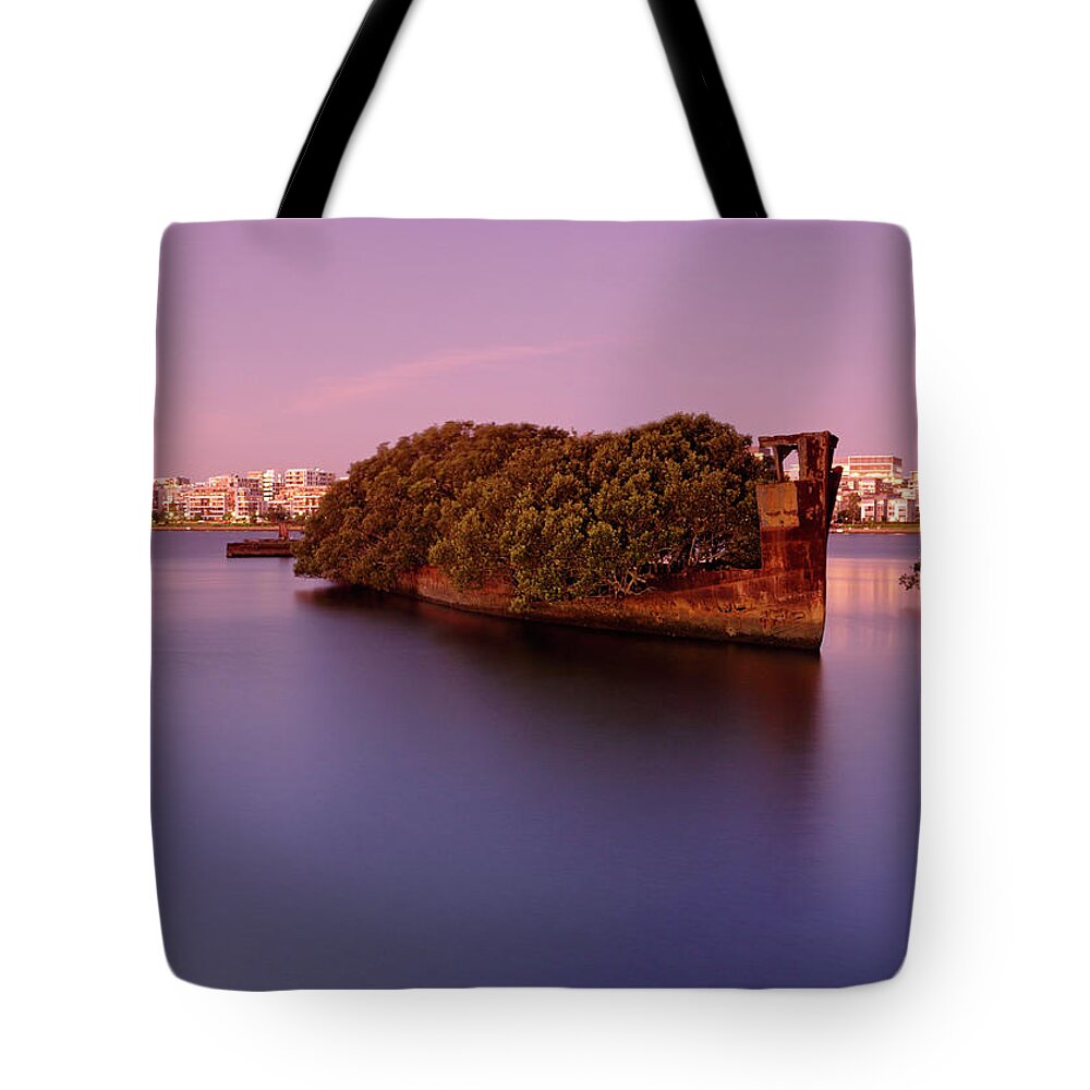 Ss Ayrfield Tote Bag featuring the photograph Ghost Ship by Nicholas Blackwell