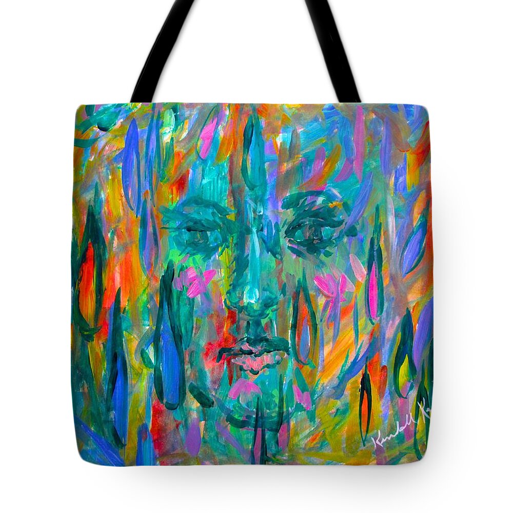 Face Tote Bag featuring the painting Ghost Tears by Kendall Kessler