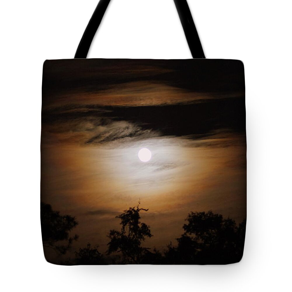 Moon Tote Bag featuring the photograph Ghosts Around the Moon by Paul Wilford