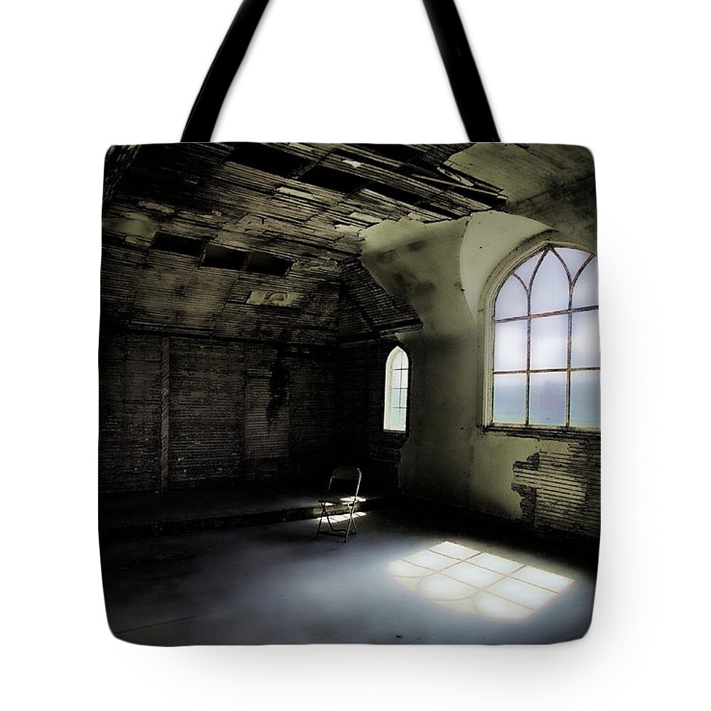 Church Tote Bag featuring the photograph Ghosts Remain by Lawrence Christopher