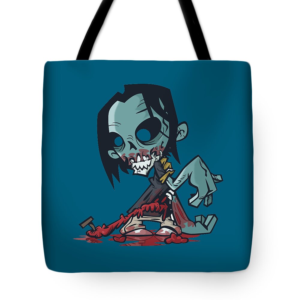 Ghouls Tote Bag featuring the painting Ghoul T-shirt by Herb Strobino
