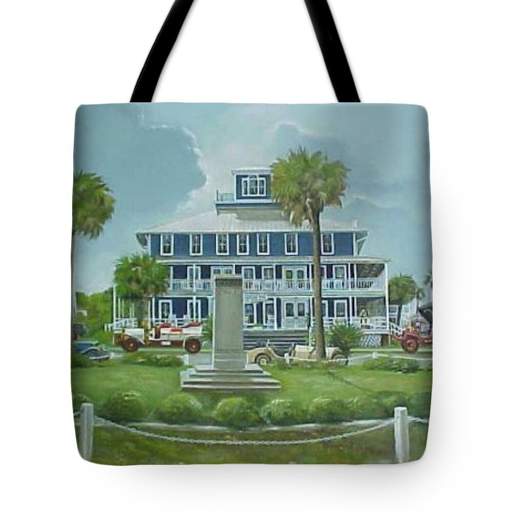 Gibson+inn Tote Bag featuring the painting Gibson Inn by Teresa Trotter