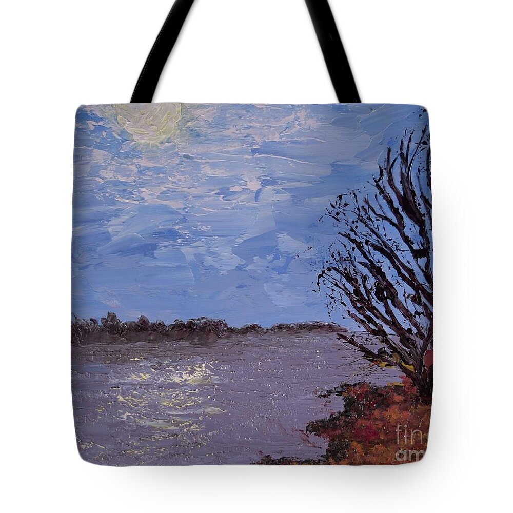 Barrieloustark Tote Bag featuring the painting Gift by Barrie Stark