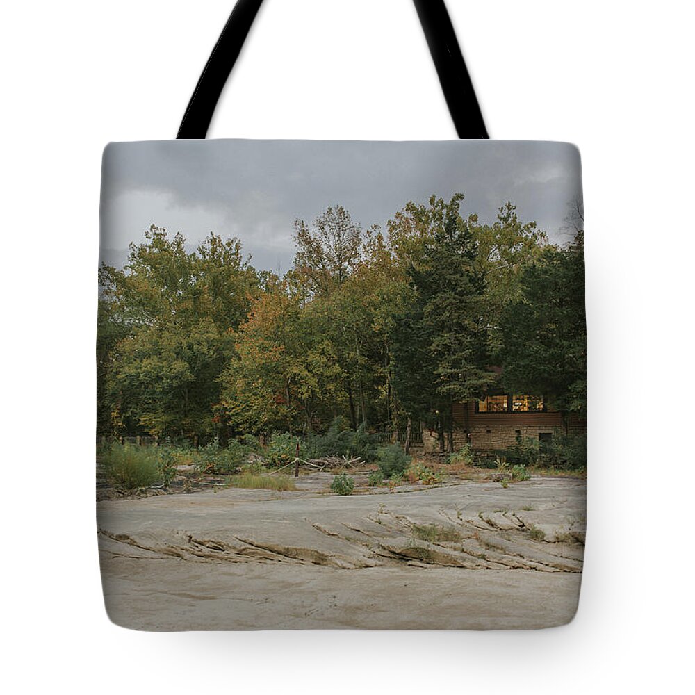 Cumberland Falls Tote Bag featuring the photograph Gift Shop at Cumberland Falls by Amber Flowers