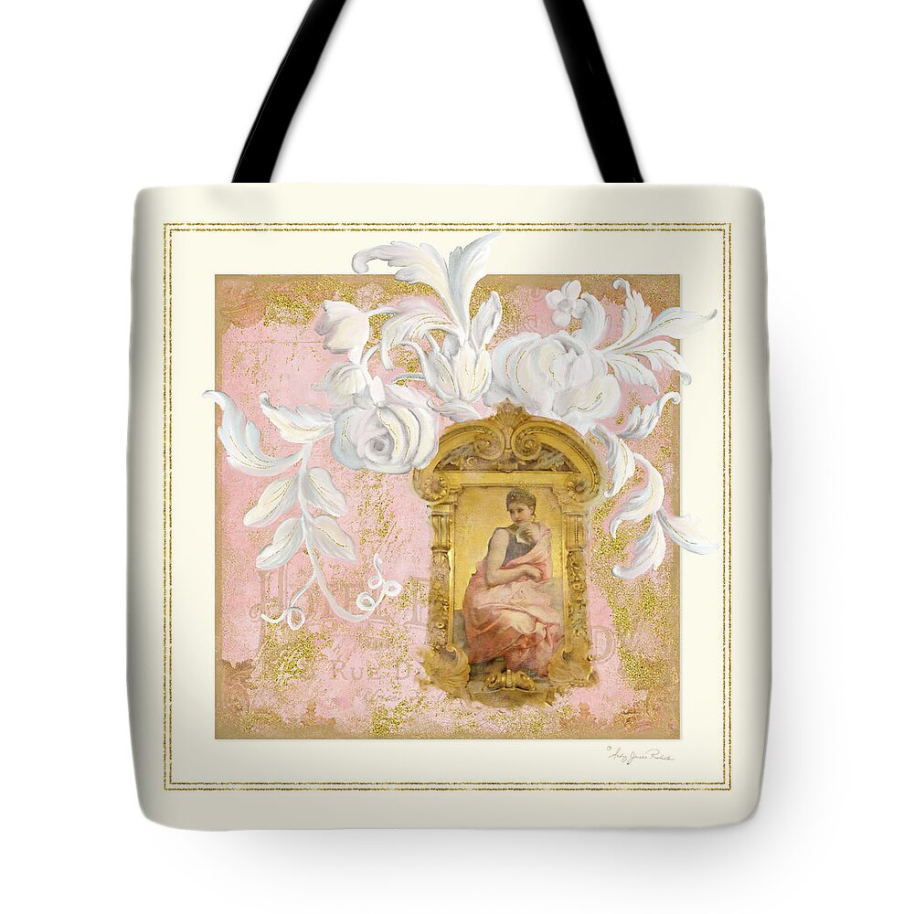 Rococo Tote Bag featuring the painting Gilded Age II - Baroque Rococo Palace Ceiling Inspired by Audrey Jeanne Roberts