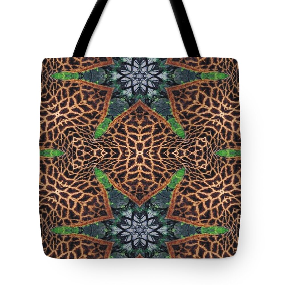 Digital Tote Bag featuring the digital art Giraffe Stars by Maria Watt