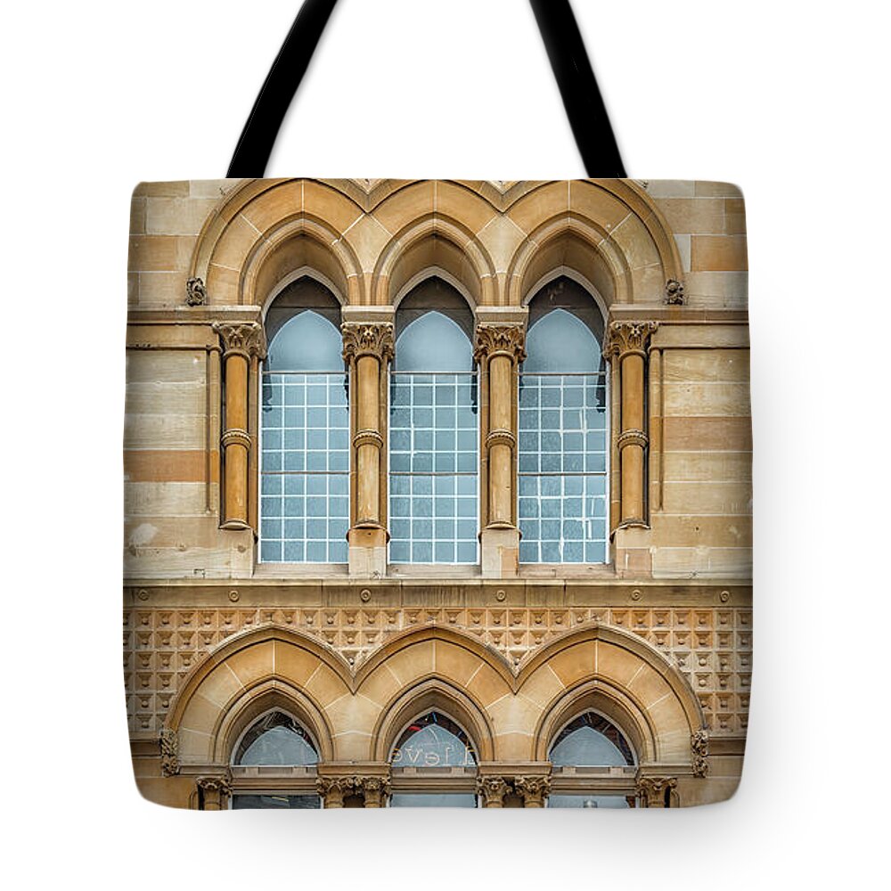 Glasgow Tote Bag featuring the photograph Glasgow Stock Exchange Facade by Antony McAulay
