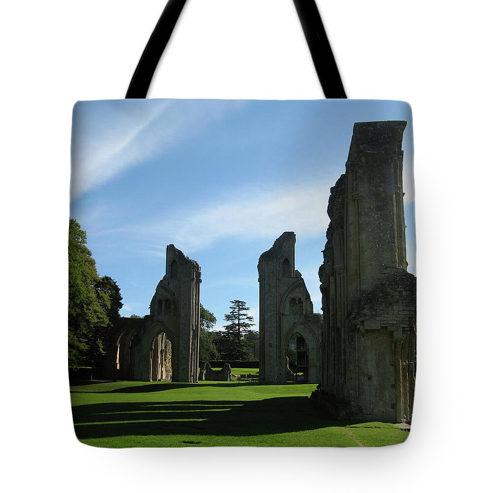Glastonbury Tote Bag featuring the photograph Glastonbury Abbey 3 by Kurt Van Wagner