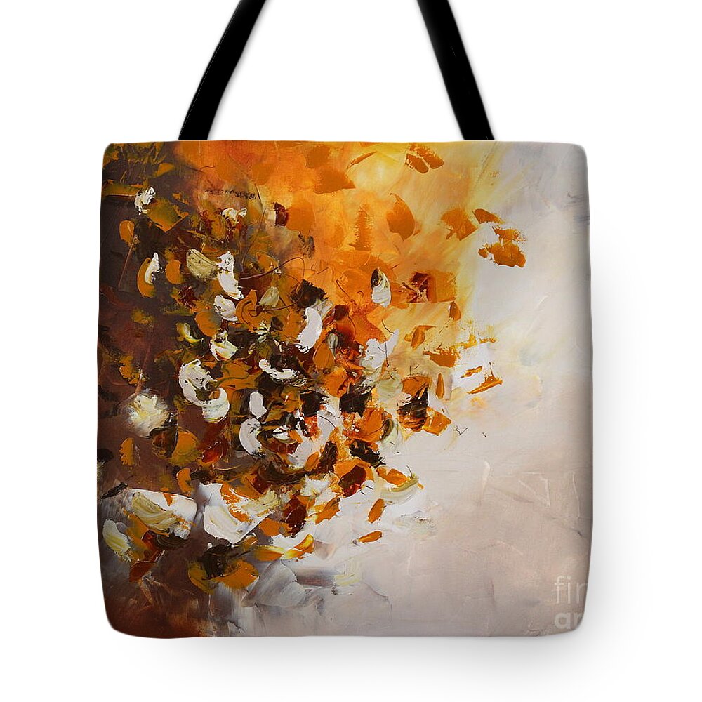 Brown Tote Bag featuring the painting Glitter by Preethi Mathialagan