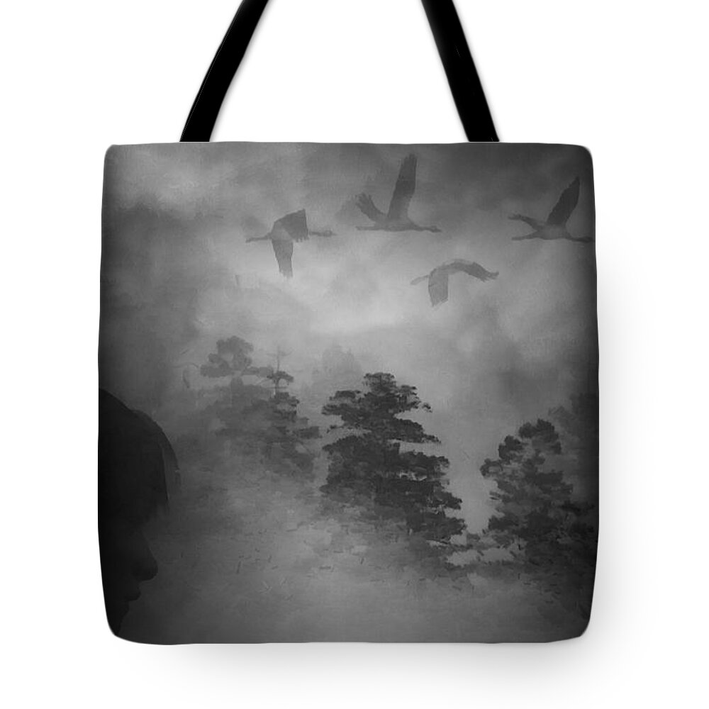Nature Tote Bag featuring the digital art Gloomy by Gun Legler