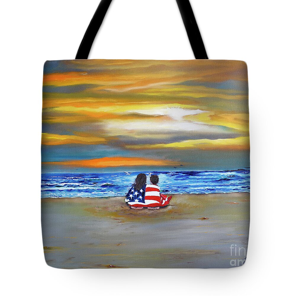 Ocean Tote Bag featuring the painting Glory by Barbara Hayes