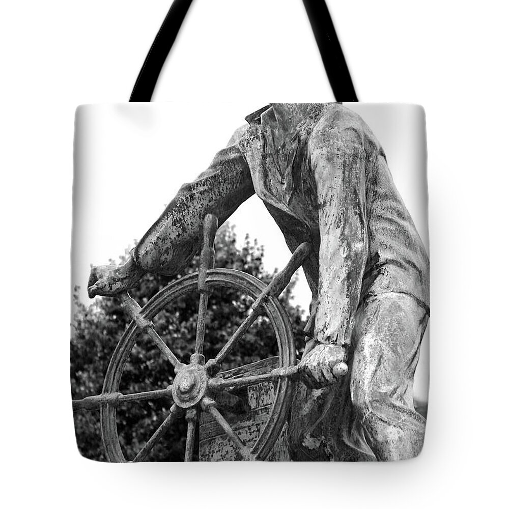 Gloucester Fisherman's Memorial Tote Bag featuring the photograph Gloucester Fisherman's Memorial by Mitch Cat