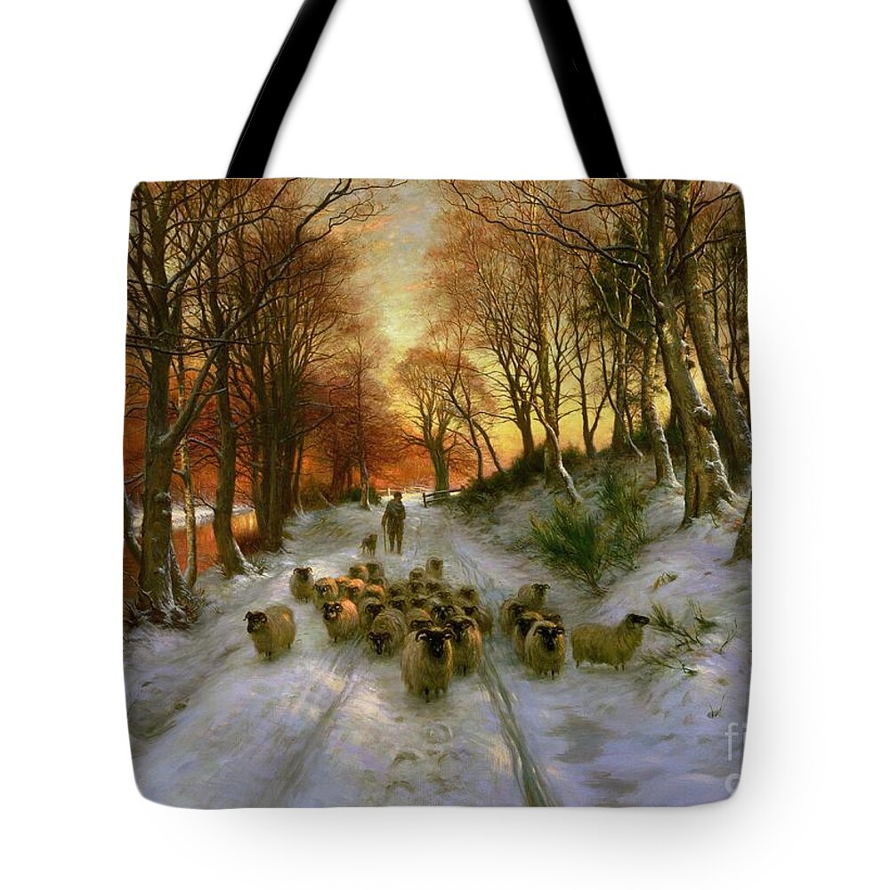 Winter Sunset Tote Bags