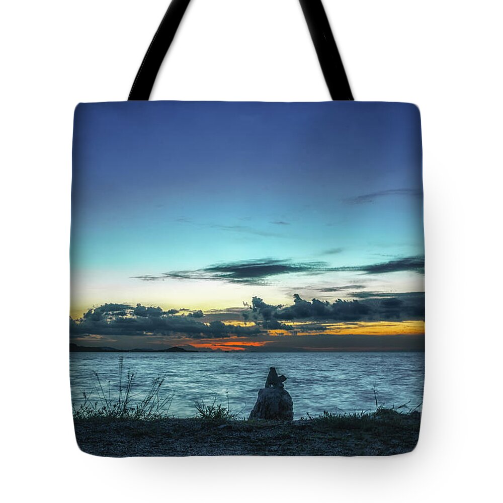 Michelle Meenawong Tote Bag featuring the photograph Glowing Horizon by Michelle Meenawong