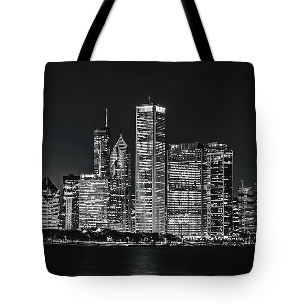 Chicago Skyline Tote Bag featuring the photograph Go Cubs Go Chicago by April Reppucci